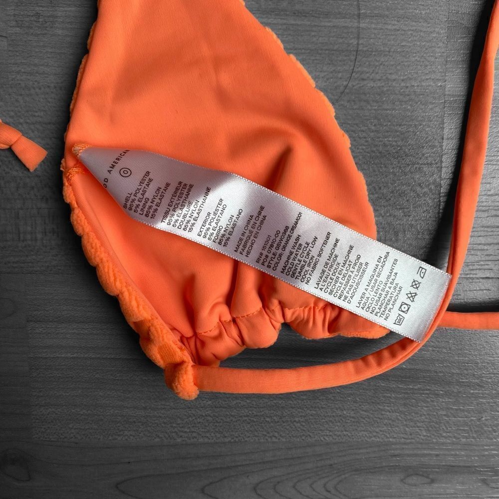 Good American Orange Cream String Bikini Top Size XS NWOT - Picture 5 of 7